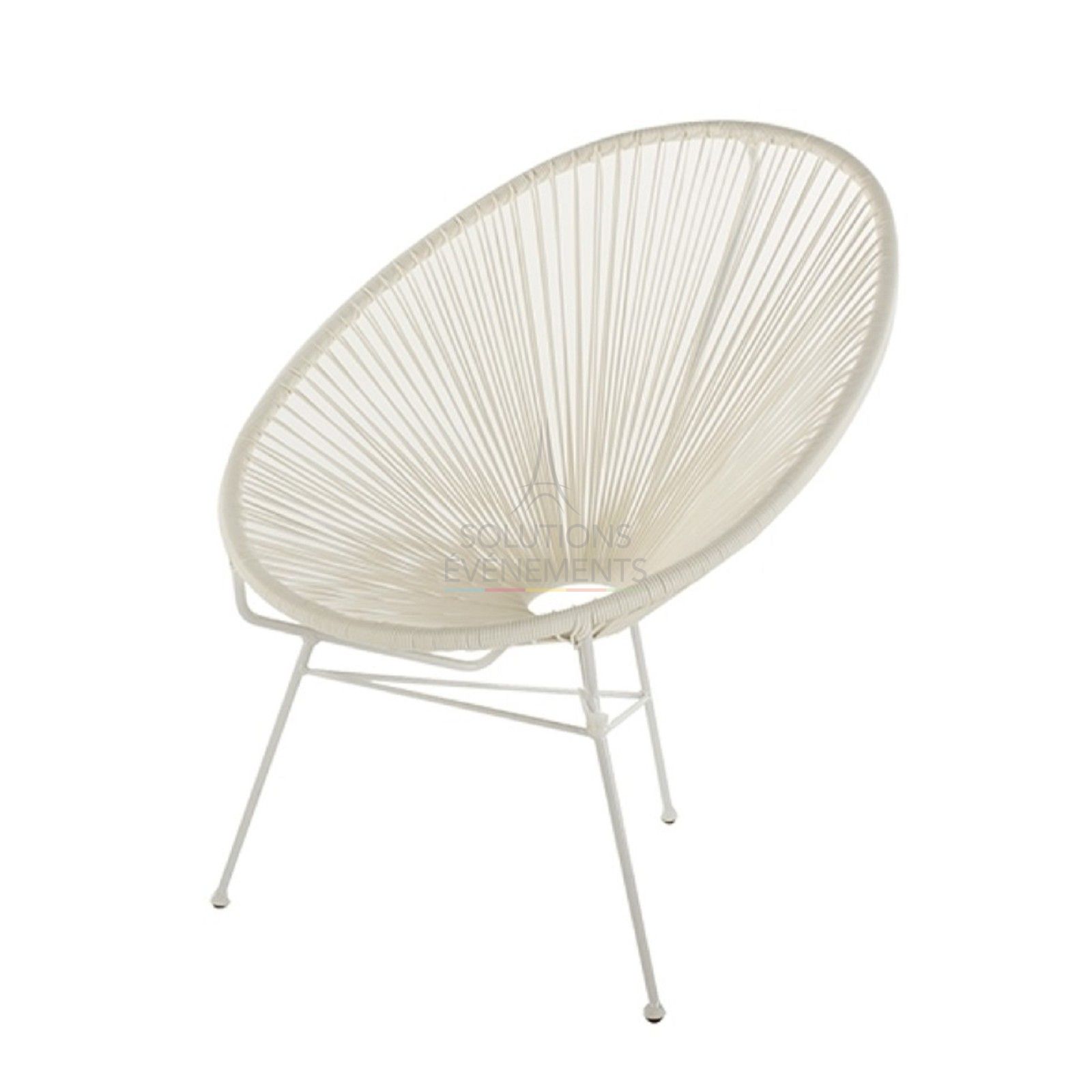 Location de fauteuil Panama blanc
