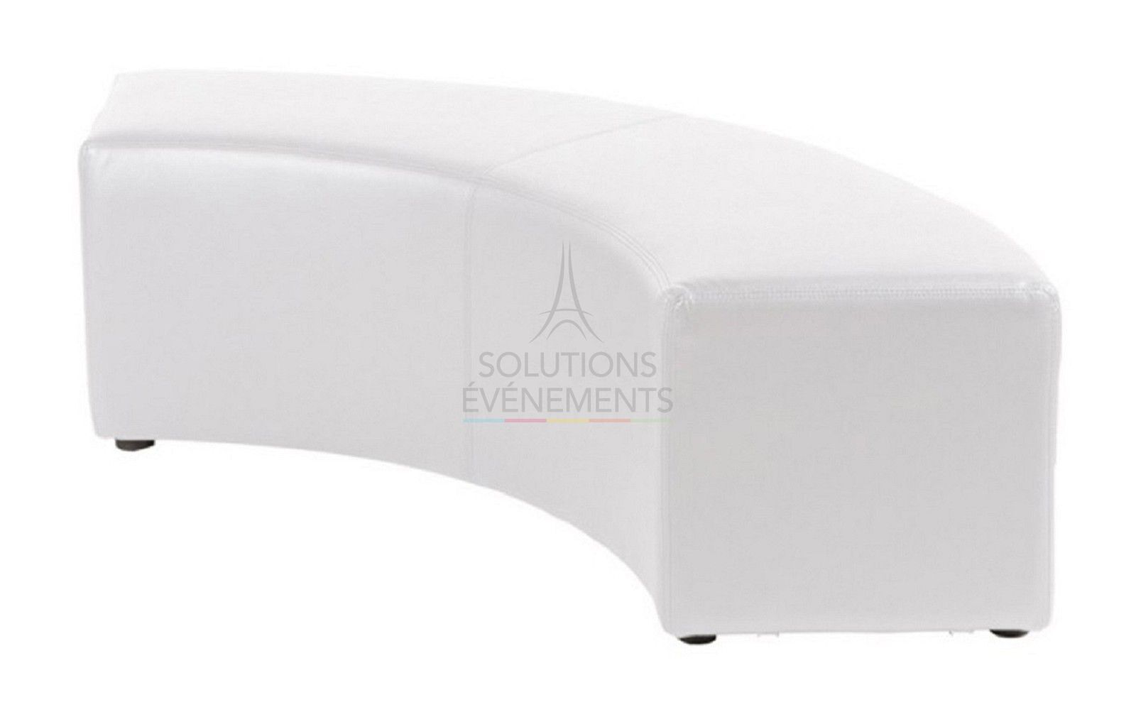 White rounded bench - Visual 1