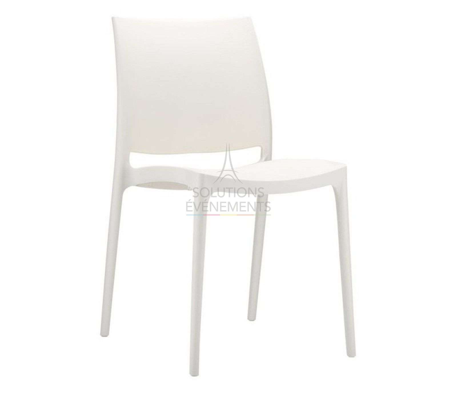 White chair rental for reception and seminar