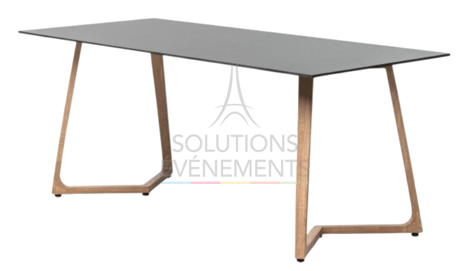 Wings rectangular table 6-8 pax - Black top 180x80cm - Visual 1