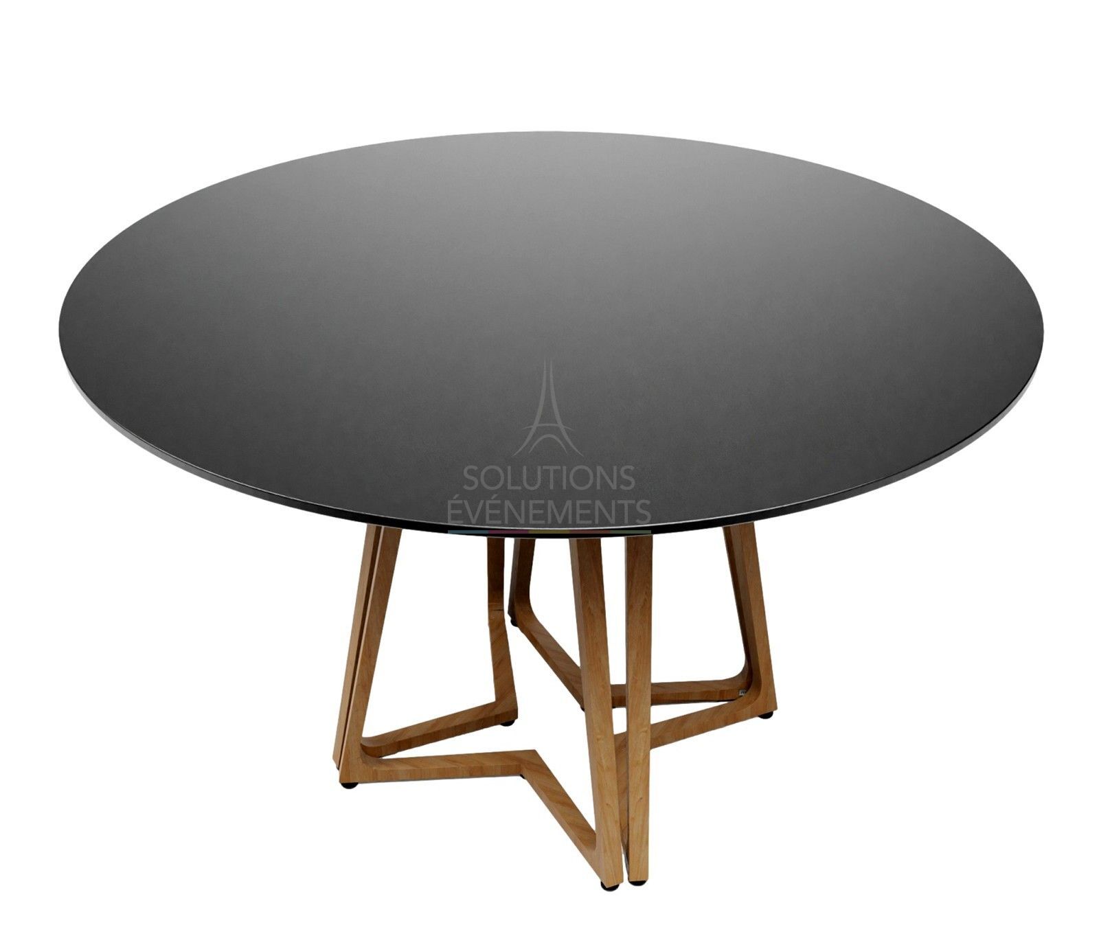 Wings Round High Table 8-12 pax - Black Top - Visual 1
