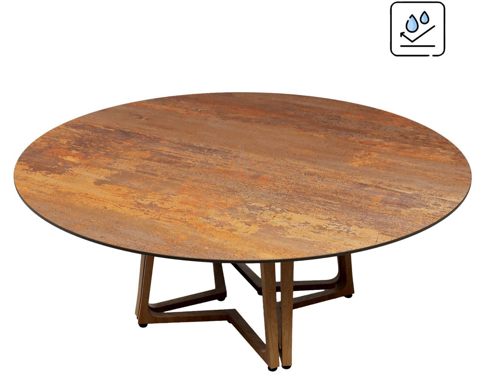 Location de table ronde Ø180 cm plateau Factory