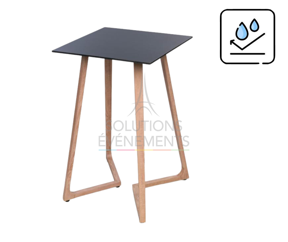 Wings standing table - Black Outdoor Tray 80x80cm - Visual 1