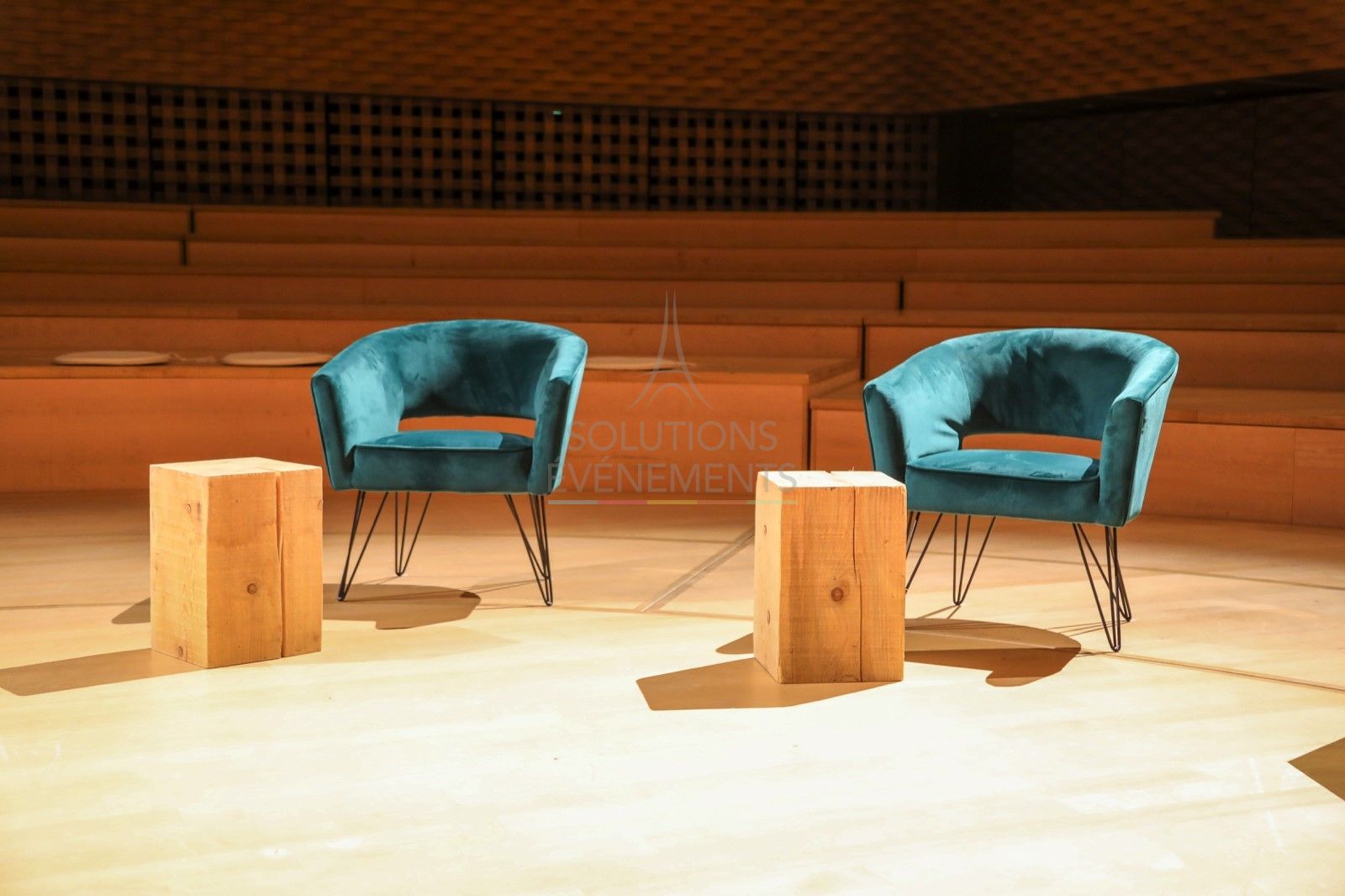 Wooden cube pouf - Visual 3