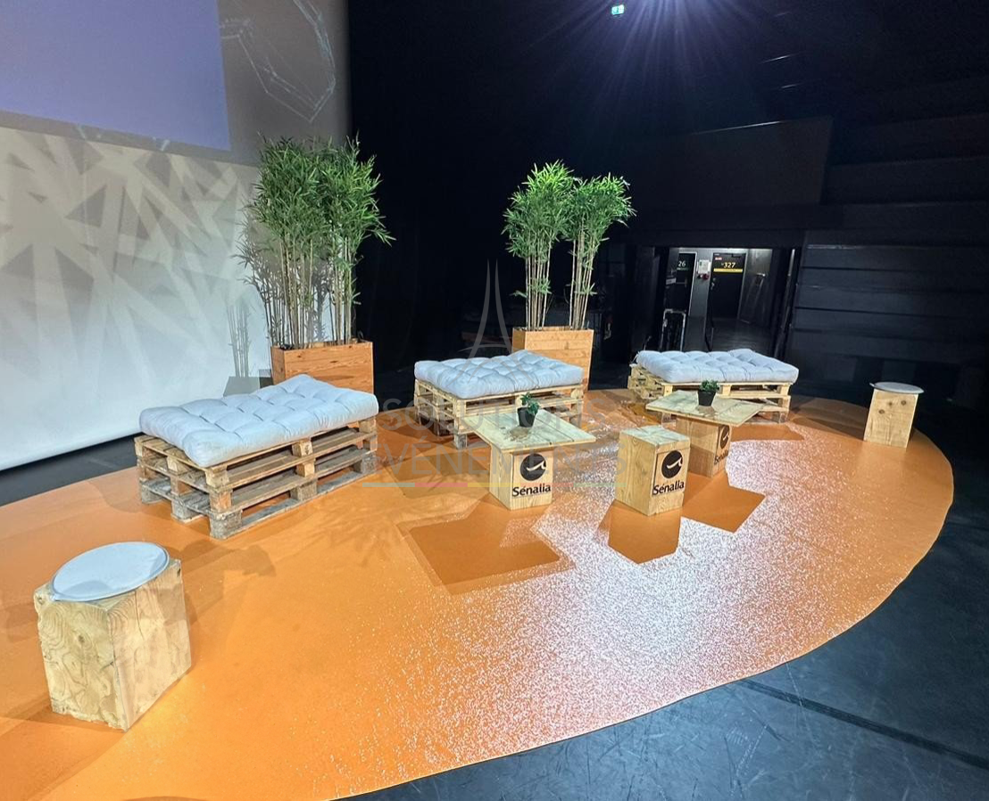 Wooden cube pouf - Visual 5