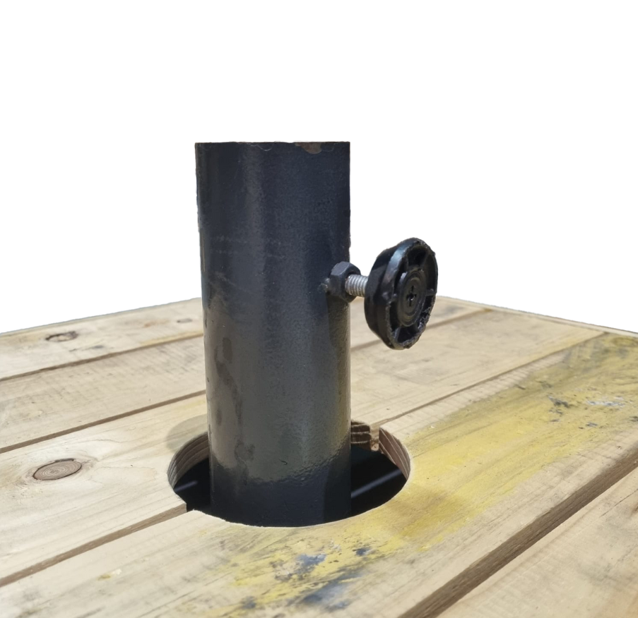 Wooden Parasol Base Ballast 35kg - Visual 3