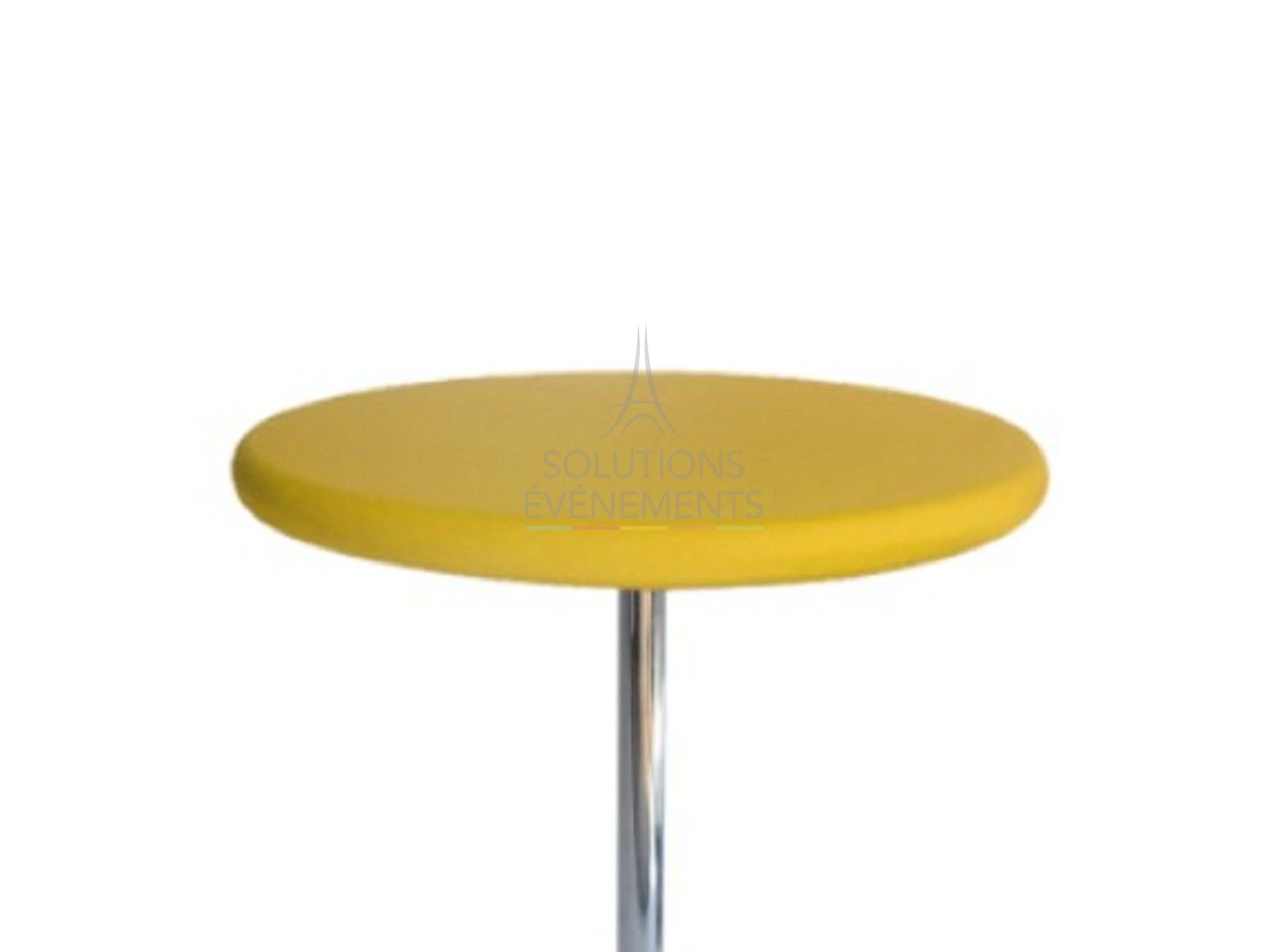 Yellow Top Cover for Standing Dining Table diam 68-90cm - Visual 1