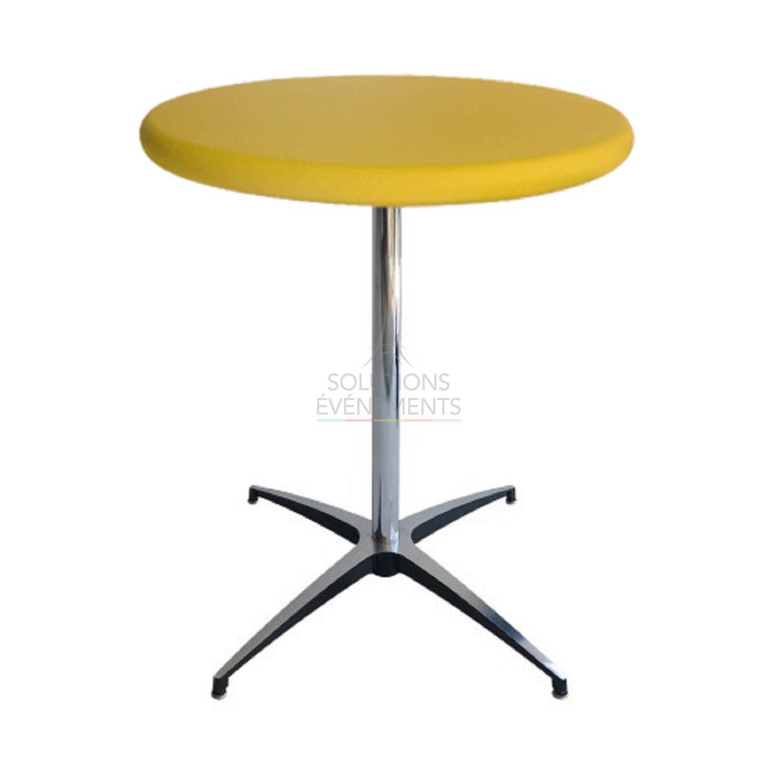 Yellow Top Cover for Standing Dining Table diam 68-90cm - Visual 3