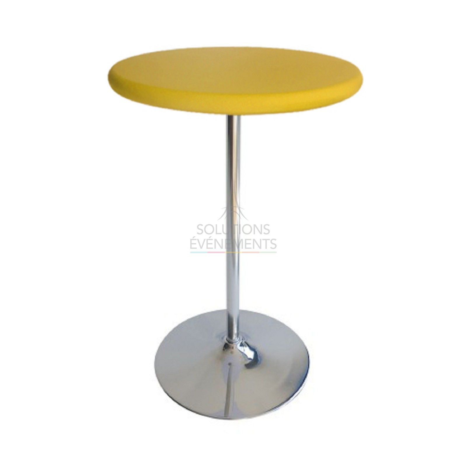 Yellow Top Cover for Standing Dining Table diam 68-90cm - Visual 4